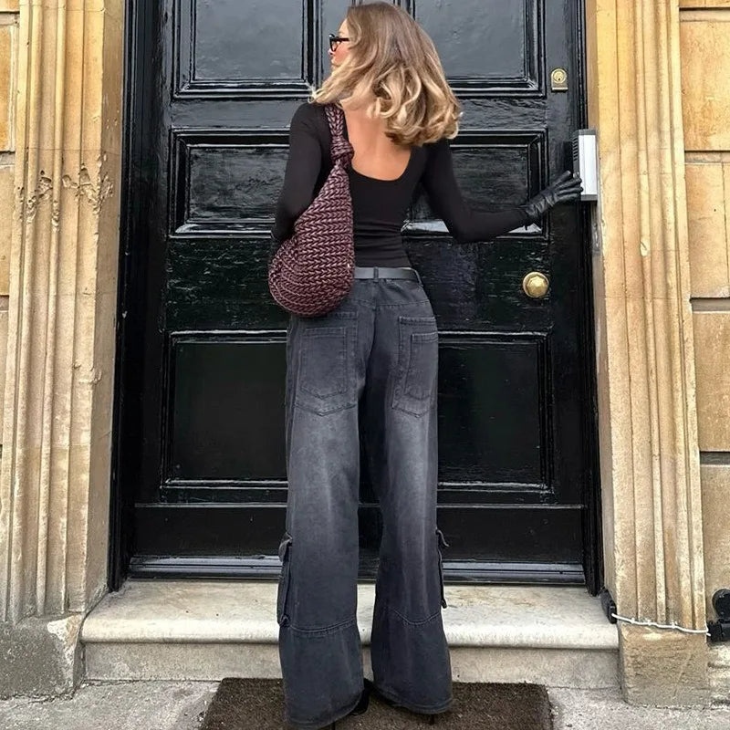 Solid Color Backless Long Sleeve Top Popular Clothing Woman Fall 2025 Ladies T Shirts