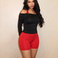 Color-Blocking Match 2 Piece Set Woman Slash Neck Full Sleeve T-Shirts+Halter Backless Skinny Peach Hip Rompers Suits