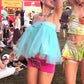 Womens Y2K Fairy Mesh Tulle Tube Top Strapless Bandeau Sheer Flowy Puff Cropped Blouse Sleeveless Loose Top Rave Party