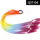 Synthetic Colored Braided Ponytail Hair Extension Rainbow Color Braids Pony Tail With Elastic Band Girl's Pigtail