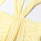 White Mesh Deep V Neck Long Sleeve Pleated Maxi Dresses Woman Elegant Party Dress Wedding Guest