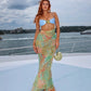 Sexy Summer Maxi Dresses Woman Paisley Print Cut Out Backless Long Dresses Sexy Beach Vacation Outfits
