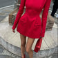 Double Bow Long Sleeve Sexy Mini Dress For Women Autumn Winter New Solid High Waist Bodycon Club Party Dress Elegant