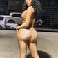 Hipster Snake Print 2-Piece Set Women Hollow Backless Chest Wrapped Crop Top+Leggings Sexy Stretch Clubwear Outfits