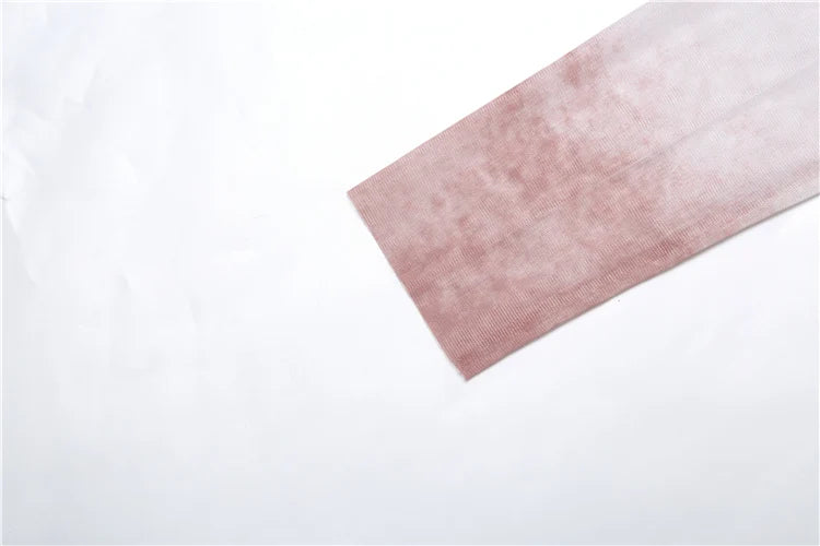 See Through Bodysuits Long Sleeves Gradient Print o-Neck High Elasticity Mesh Sexy Midnight Autumn Fashion Street Outfits