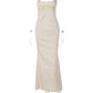 Women Spaghetti Strap Sexy Maxi Dress Low Cut Bodycon Mermaid Gown Evening Wedding Guest Cocktail Party Formal Dress