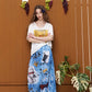 Fox Print Oversized T-Shirt, White Short Sleeve Tee Casual Cartoon Graphic Top