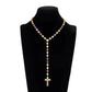 Luxury Colorful Rhinestone Jesus Cross Pendant Necklace Y2K Hip Hop Style Unisex Couple Chokers Fashion Jewelry for Men