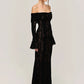 Lace Off-shoulder Sexy Maxi Dress Women Strapless Backless Long Sleeve Bodycon Evening Club Party Long Dress Elegant