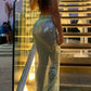 Women Sequin Sheer Skirt Sparkly Elastic Waist See Through Long Bodycon Skirt for Party Clubwear Summer Holiday Beach