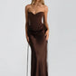 Off-shoulder Backless Sexy Maxi Dress Women Gown Elegant Patchwork Strapless Sleeveless Bodycon Club Party Long Dress