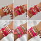 10 Styles Romantic Soft Ceramic Acrylic Beads Letter Chain Bracelet Boho Sweet Heart Bangles Y2K Aesthetics Jewelry New