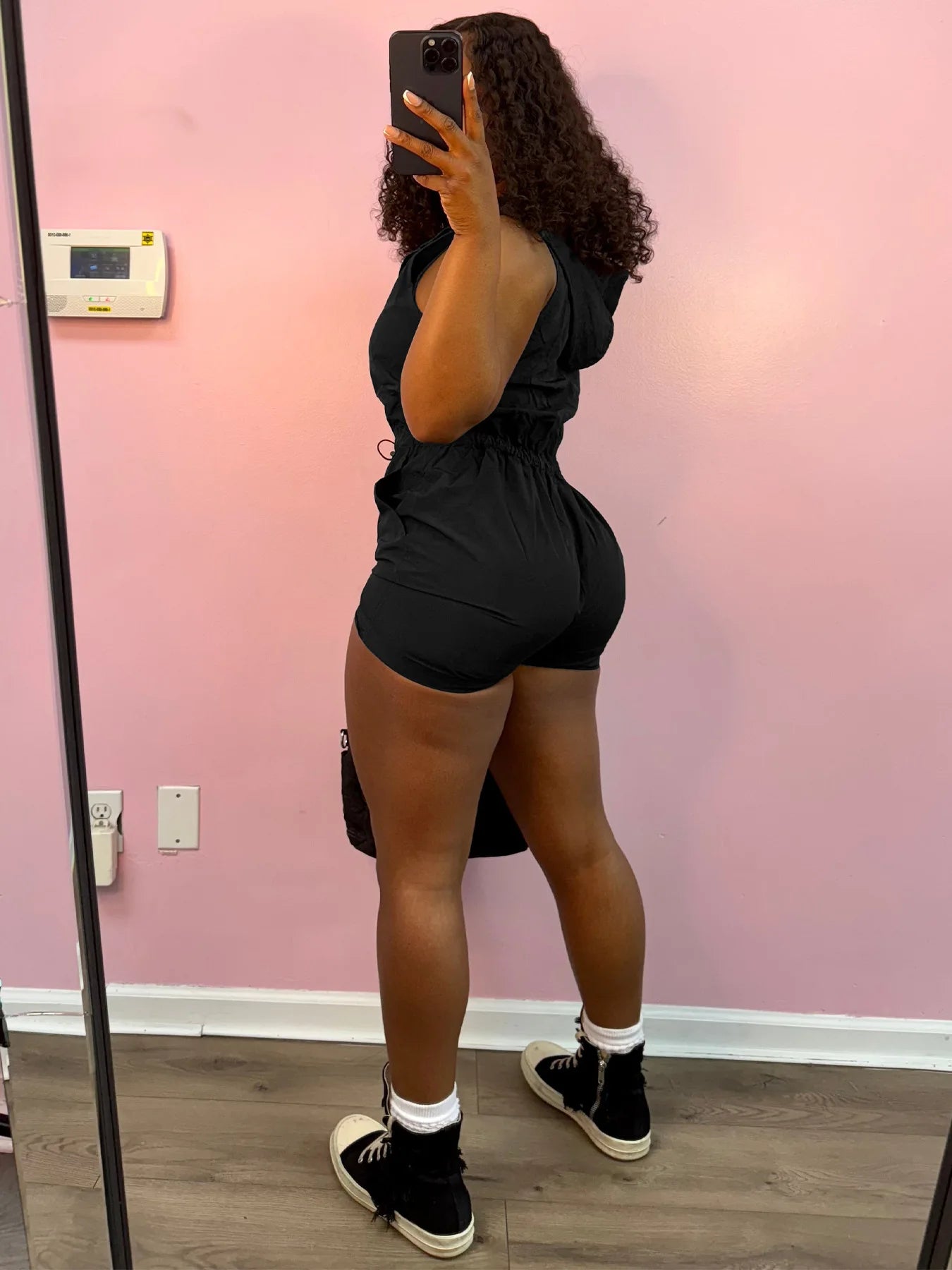 Zip Hooded Playsuit Women Casual Sporty Summer Hipster Sleeveless Stretch Activity Streetwear Shorts Sash Playsuit