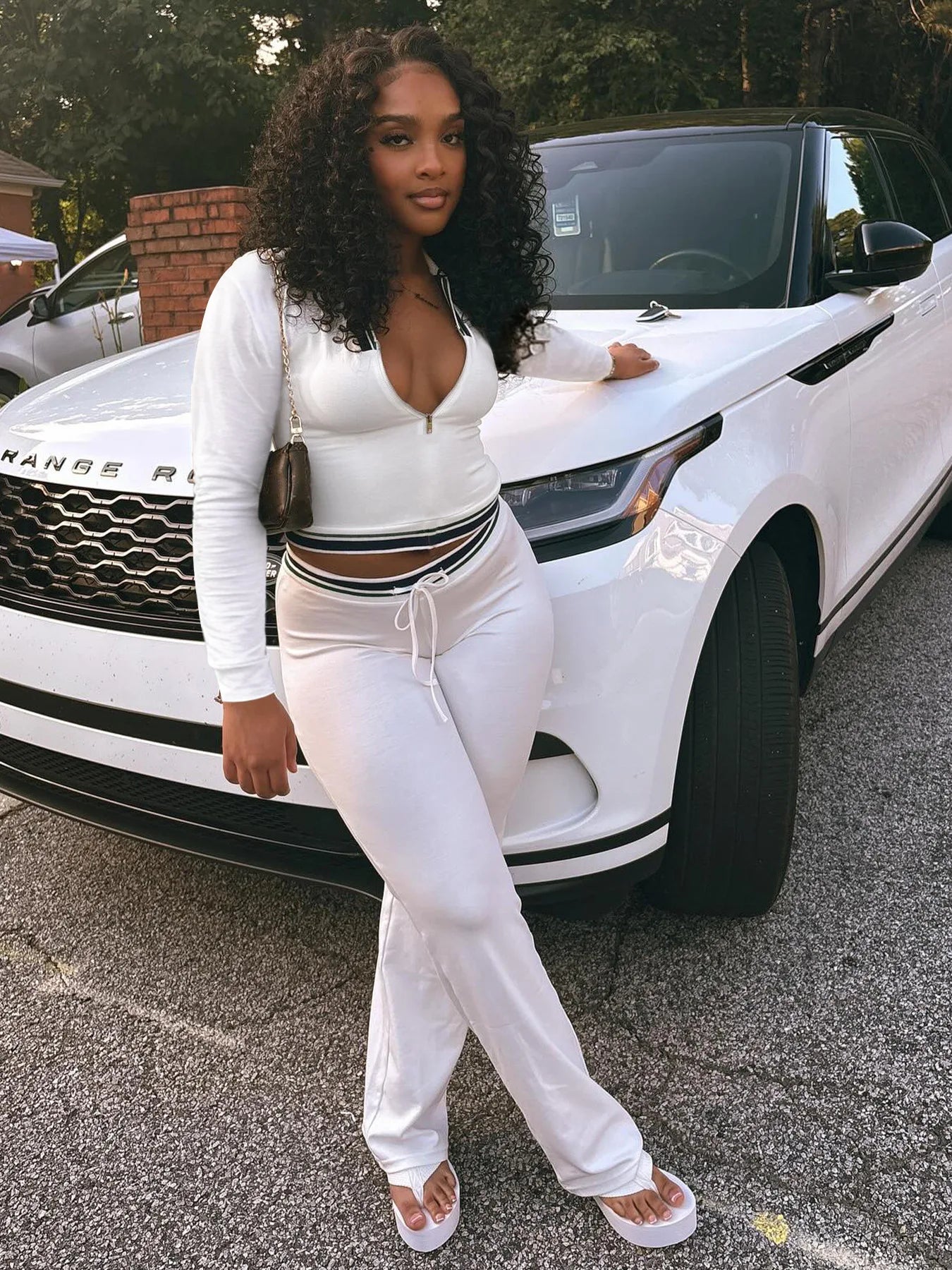 Casual 2-Piece Set Women Tracksuit Zip Full Crop Jacket+Sweatpants Matching Streetwear Sporty Autumn Fashion Outfits