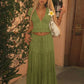 Elegant Chiffon Two Piece Set Women V Neck Short Sleeve Crop Top Maxi Skirt Matching Sets Female Club Party Dress Set