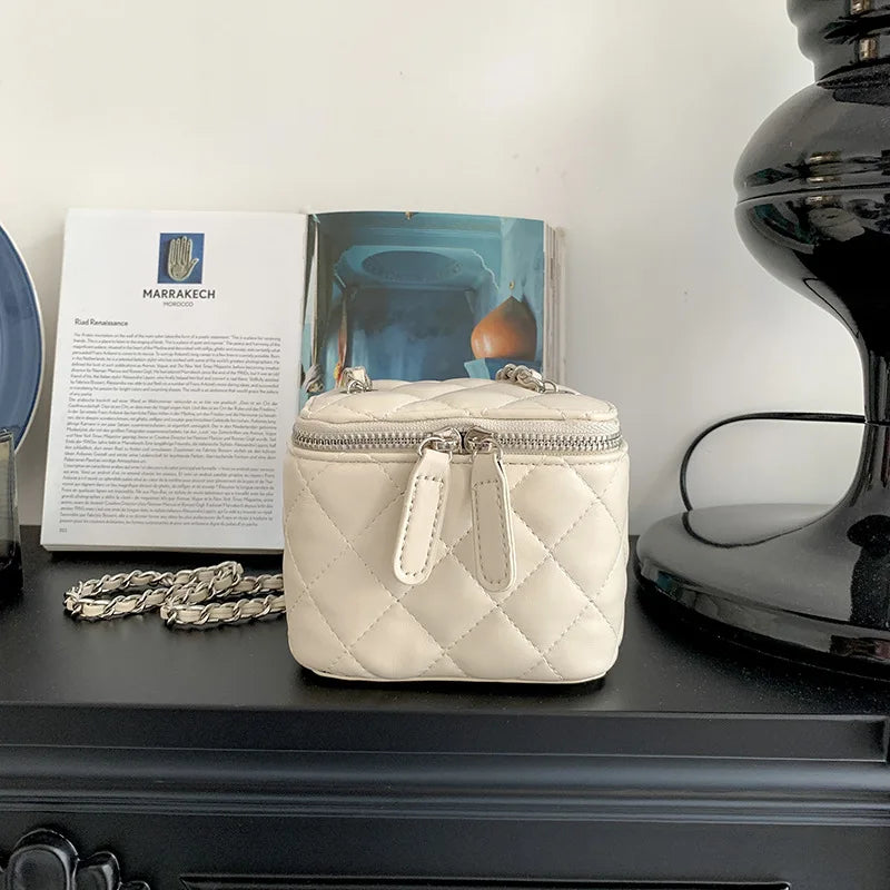Mini Denim Crossbody Bags for Women 2026 Lingge Chains Shoulder Bag Fashion Brands Box Bag Lipstick Coins Purses and Handbags