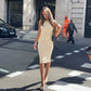 Sleeveless Midi Dress Business Fashion Woman Elegant Bodycon Dresses