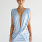 Deep V Neck Sleeveless Sexy Mini Dress Women Elegant Hollow Out Backless High Waist Ruched Skinny Club Party Dresses