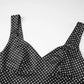 Polka Dot Print Sleeveless Top and Mini Skirt Sets Woman 2 Piece Outfit French Retro Summer Matching Set