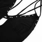 Black Studded Keyhole Halterneck Top Sexy Tanks Camis for Woman Clothes 2026 Summer Crop Tops