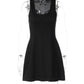 Women White Sleeveless U Neck Mini Dress A Line Flare Short Dress Elegant Office Wedding Guest Cocktail Party Vestidos