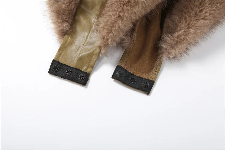 Faux Leather Backless Furry Patchwork Hem Bodysuits Woman Skinny Low-Neck Sleeveless Hot Girls High Street Style Outfits