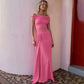 Elegant Pink Dresses for Wedding Guest Mesh Sheer Patchwork One Shoulder Draped Long Maxi Dress Woman