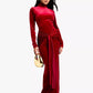 Velvet Long Sleeve Sexy Maxi Dress For Women Autumn Winter New Turtleneck Draped Ruched Bodycon Sexy Long Dress