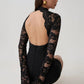 Women Elegant Lace Patchwork Sexy Mini Dress Fashion High Neck Long Flare Sleeve Backless Bodycon Club Party Dresses
