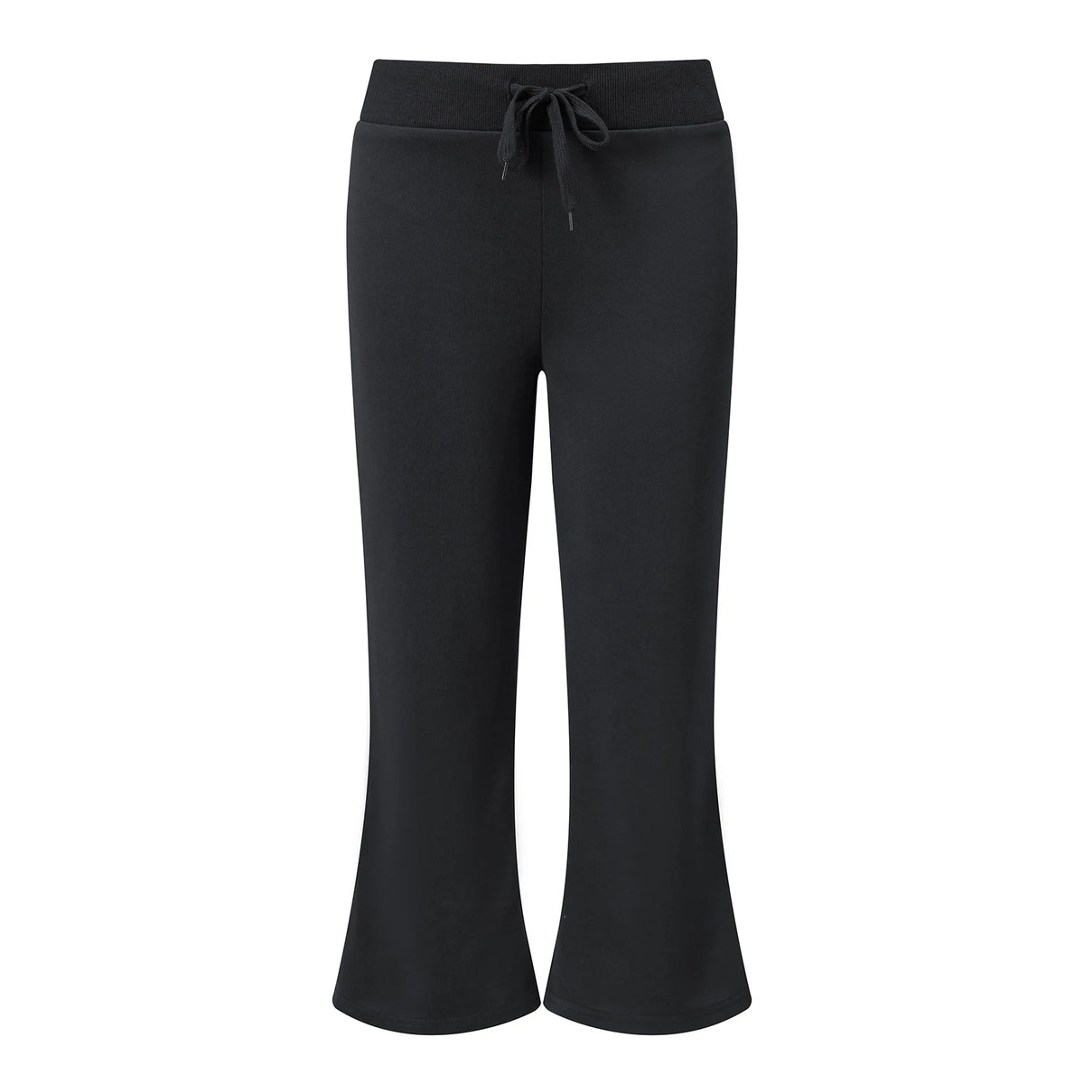 Women Y2K Low Waist Cropped Flare Pants Drawstring Elastic Waist Capri Bootcut Trousers Casual Streetwear Loungewear