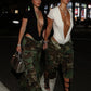 Hip-Hop Style Sexy Fashion Bodysuits Woman Deep V-Neck Short Sleeve Skinny Stretch Hot Girls High Street Classic Bodycon