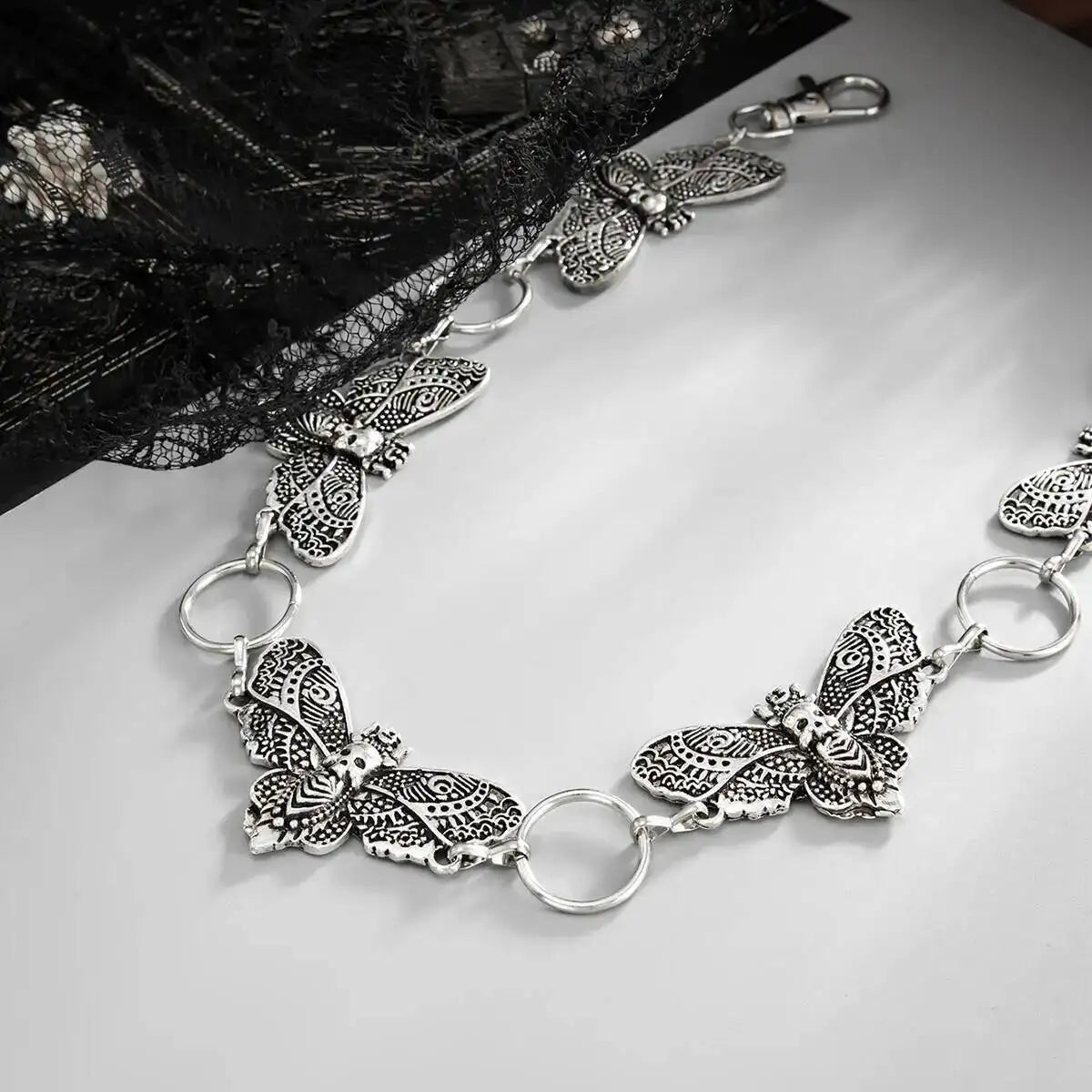 Vintage Skull Butterfly Waist Belt Chain for Women 2026 New Trend Goth Metal Belly Body Jewelry Festival Halloween Gift