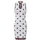 Knit Polka Dot Bodycon Mini Dress Women Sleeveless Halter Qipao Collar Keyhole Cutout Lace Hem Slim Short Pencil Dress