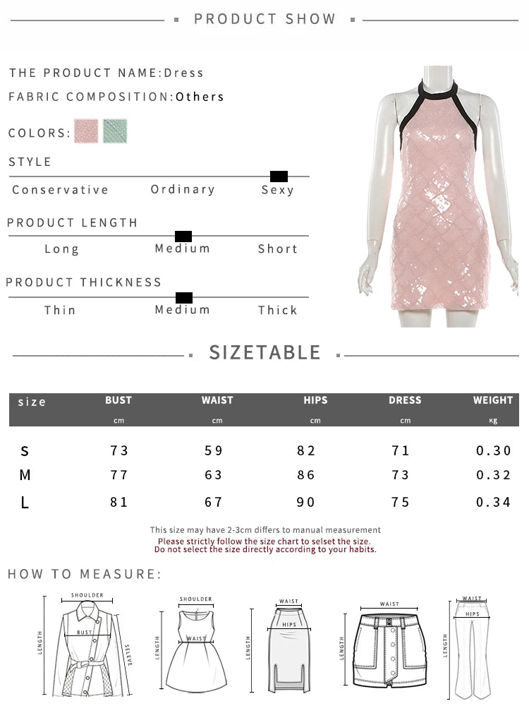 Sequin Dress Women Hlater Backless Sleeveless Skinny Patchwork Zipper Summer Sweet Midnight Chic Fashion Mini Bodycon