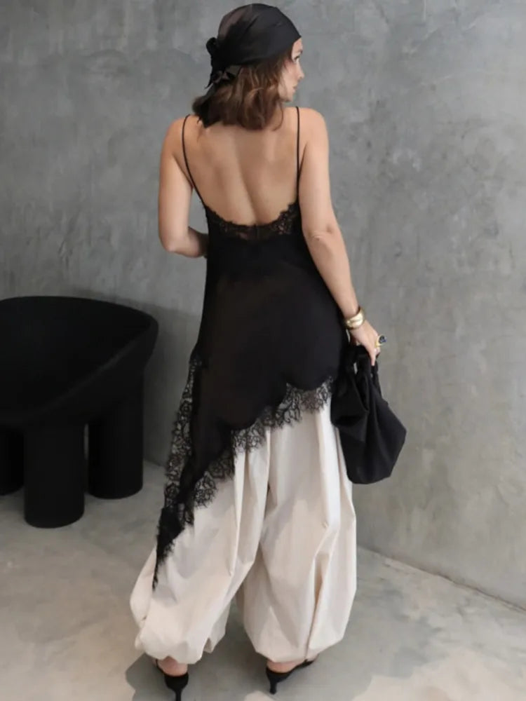 Casual Loose Jogger Bloomers Pants Women High Waist Trousers Fashion Female Loose Pleated Bloomers Pants Streetwear