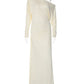 Women Elegant Off Shoulder Sexy Maxi Dress Batwing Long Sleeve Ruched Bodycon Dress Evening Party Wedding Guest Dress