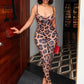 Leopard Print Jumpsuit Women Low-Neck Sleeveless Backless Skinny Sexy Midnight Elasticity Summer Fashion Streetwear