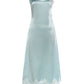 Patchwork Satin Lace Maxi Dress Women Low-Neck Sleeveless Skinny Elegant Vacation Prom Party Classic Chic Vestidos