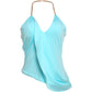 Backless Vest Women Halter v-Neck Asymmetrical Hem Skinny Sexy Hottie Midnight Music Festival Summer Trend Streetwear