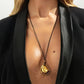 Sexy Simple Metal Pendant Choker Necklace for Women 2026 New Trend Adjustable Rope Long Chest Chain Daily Jewelry Gift