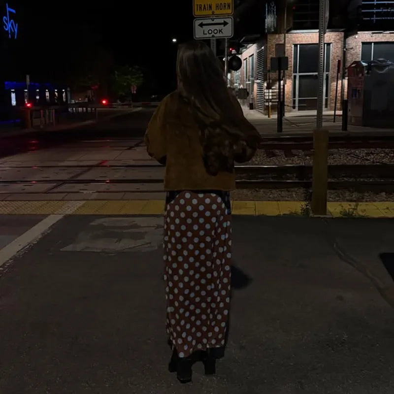 Polka Do Deep V Neck Backless Maxi Dress Vacation Outfits for Woman Elegant Summer Dresses 2026