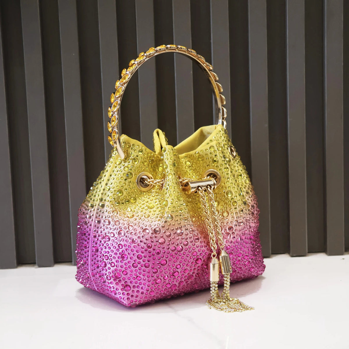 Rhinestones Evening clutch Bag Purses and handbag luxury Designer shoulder bag Shiny Crystal Clutch purse bucket bag
