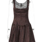 Polka Dot Backless Sexy Mini Dress Women Gown Elegant Lace Patchwork Spaghetti Strap Sleeveless High Waist Club Dress
