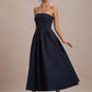 Off-shoulder Strapless Sexy Midi Dress Women Fashion Elegant Sleeveless Backless High Waist A-line Club Party Dress New