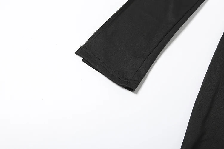 Fashion Chic 2-Piece Set Women Strapless Split Maxi Dress+Super Short Half-Sleeve Turtleneck Top Matching Elegant Outfits