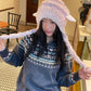 Y2K Sweet Macaron Goat Ear Pom Pom Beanie For Women
