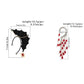 1PC Goth Red Bead Crystal Ear Cuff Earring for Women Trendy Vintage No Piercing Tassel Clip Earring Halloween Party Jewelry Gift