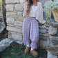 Summer Vacation Floral Baggy Capri Joggers Sheer Lace Hem Elastic Waist Loose Beach Casual Pants Two Tone Floral Print