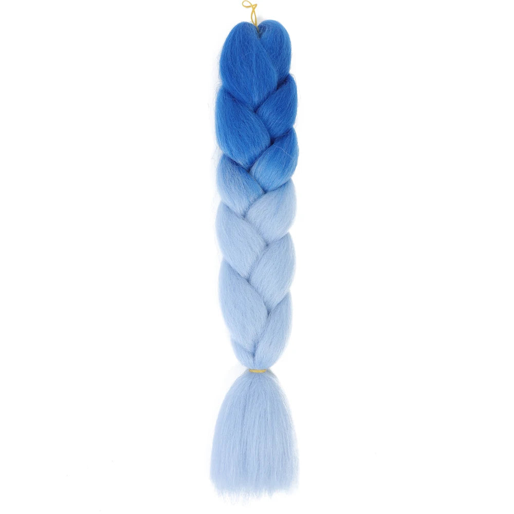 24 Inch Jumbo Braids Extensions Synthetic Braiding Hair Afro Ombre Color kanekalon Hair for Children Braid