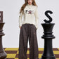 2025 Winter New Arrivals Y2K Slim Fit Half Neck Graphic Long Sleeve T-shirt For Woman